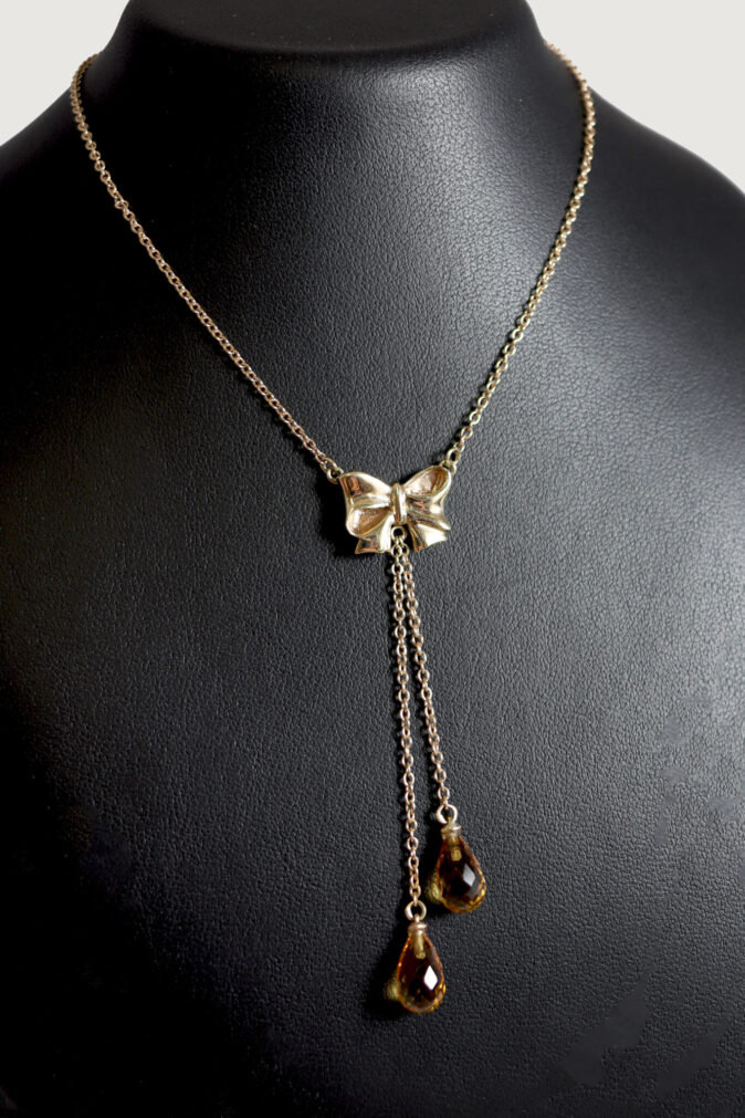 9ct Yellow Gold Citrine Bow - Image 2