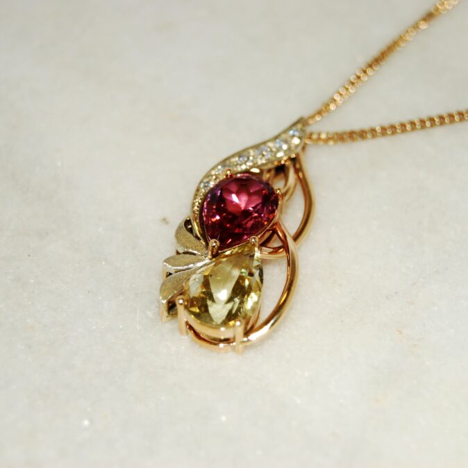 Exquisite Handmade Double Drop Pendant - Image 2