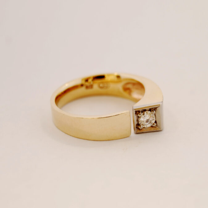 Asymmetrical Modern Diamond Ring - Image 2
