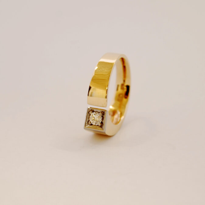 Asymmetrical Modern Diamond Ring - Image 3