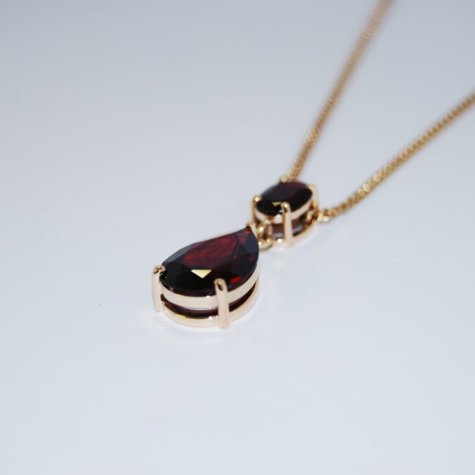 Deep Red Garnet Pendant - Image 2