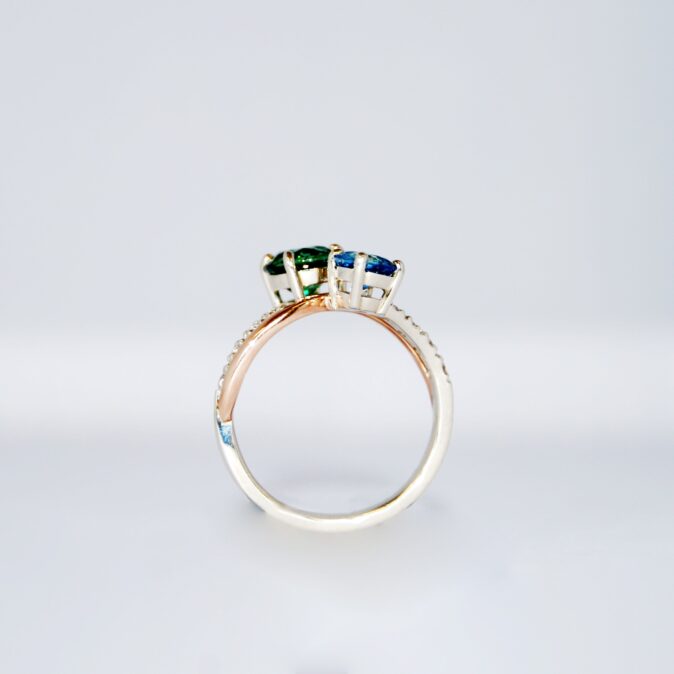 Handmade Two Stone Ring - Image 2