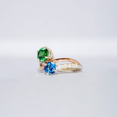 Handmade Two Stone Ring